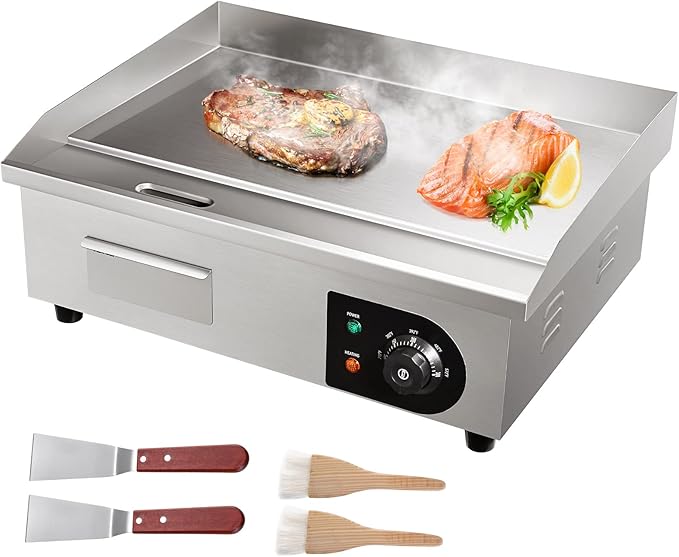 VEVOR Commercial Electric Griddle, 22", 1600W