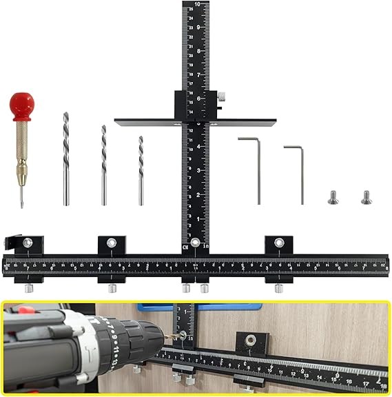 Aluminum Alloy Cabinet Hardware Jig - Precision Drilling Guide